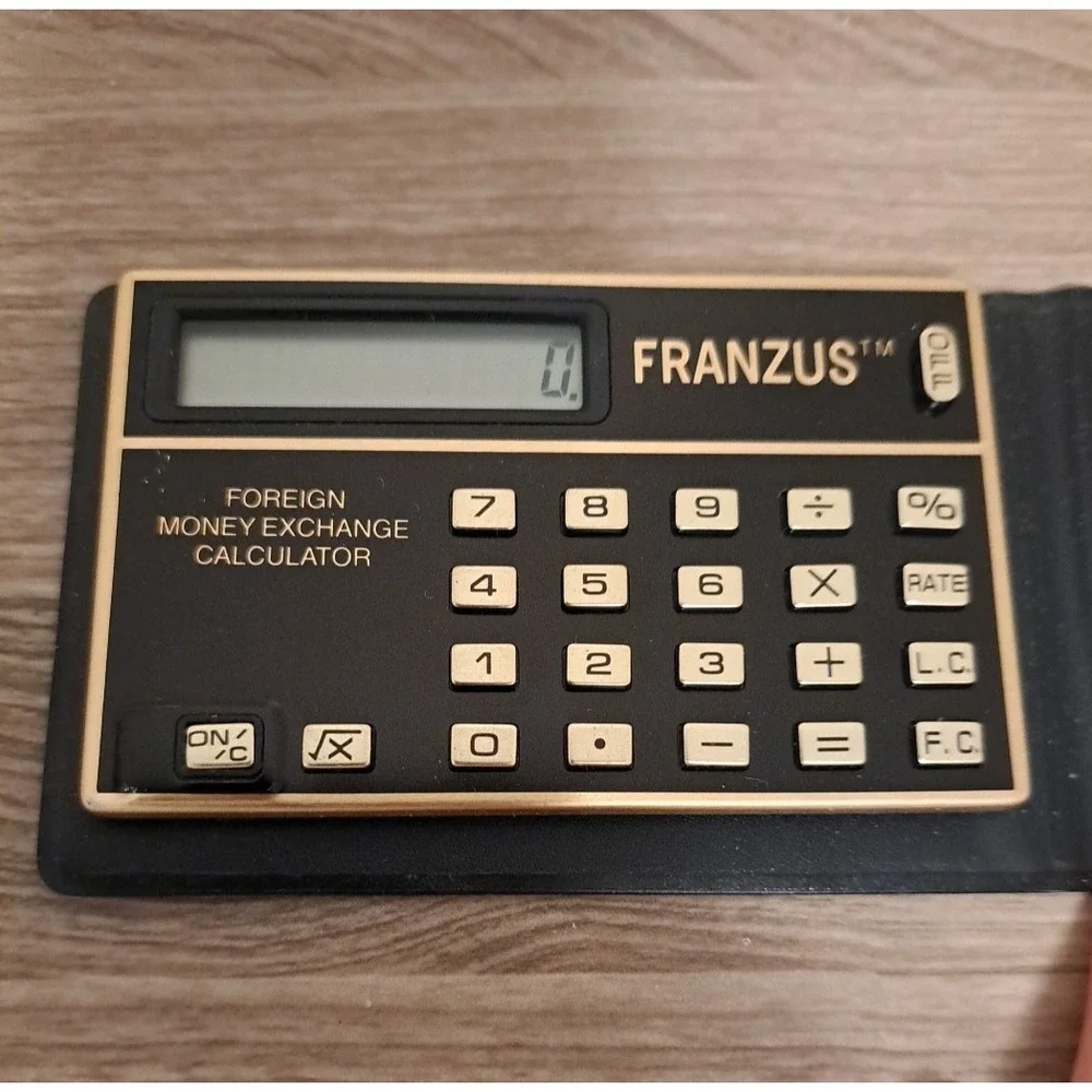 Vintage Foreign Money Exchange Calculator- Franzus Model ME-200 With Instruction